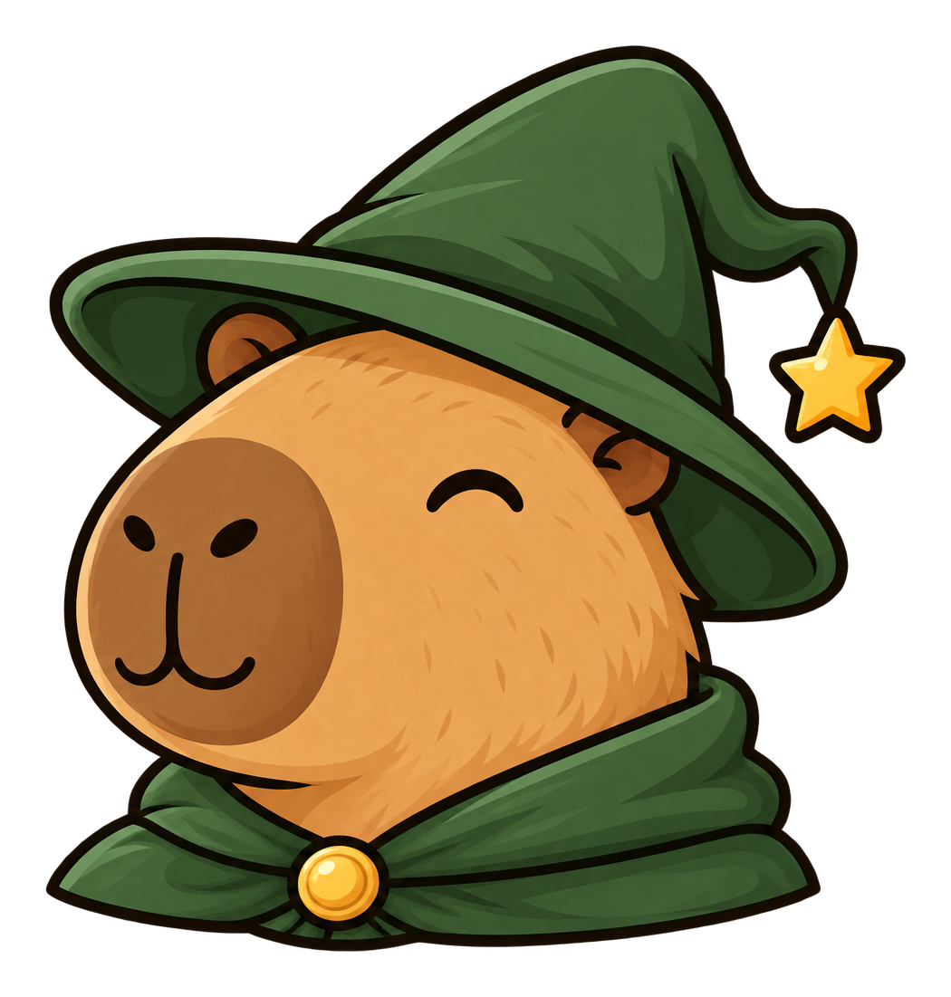 CraftBuddy wizard capybara mascot